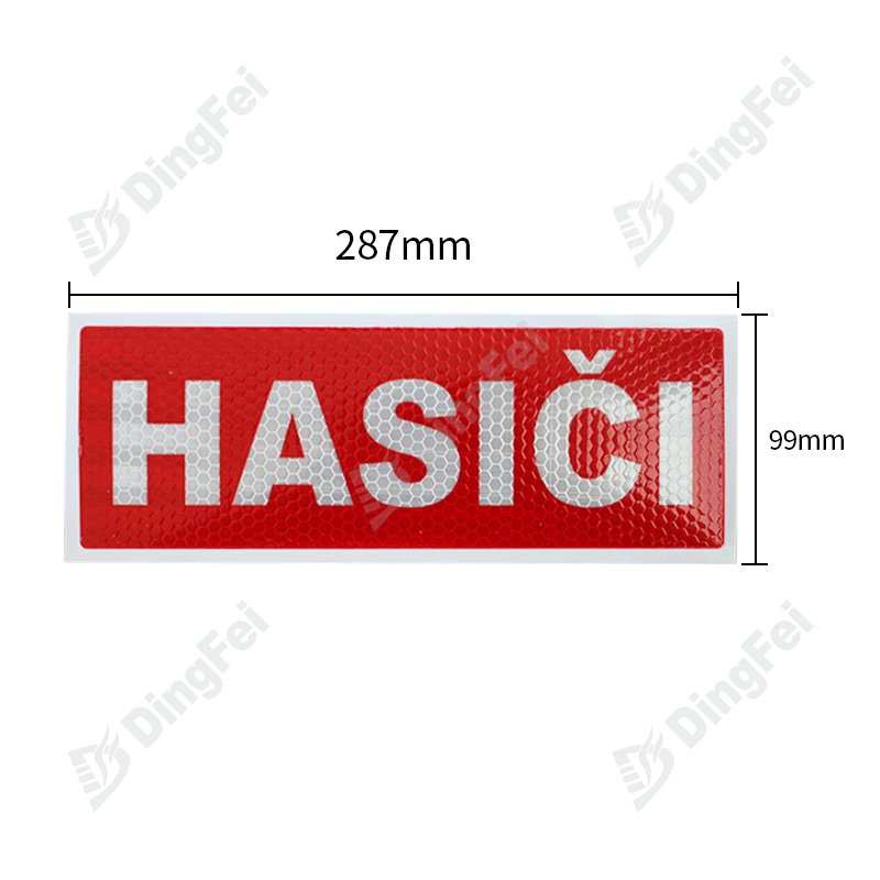 Czech Reflective Adhesive Firefighter Stickers For Car - 